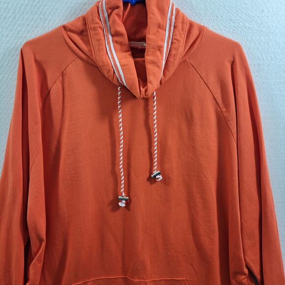 Ulla Popken Orange Draw String Collar Long Sleeve Sweatshirt Sz 20/22 10724-913 - Picture 3 of 7